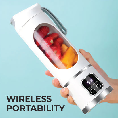 10 Blades Portable Fruit Juicer 450ml Capacity 3 Gears USB Rechargeable Blender Ice Crusher